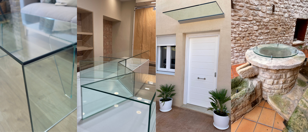 Diferentes trabajos realizados con vidrios